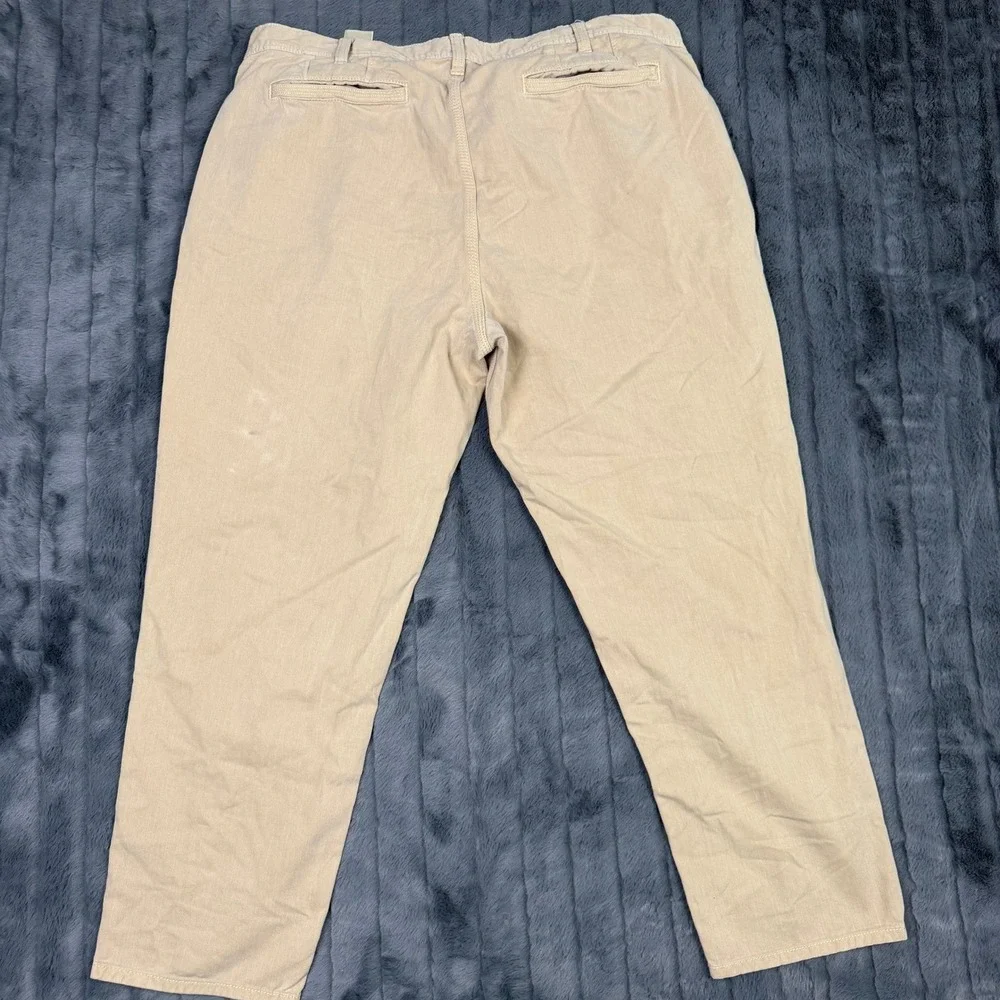 Banana Republic Athletic Fit Chino Pants Tan Khaki Cotton 38x32 Mens